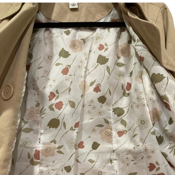 CATO Beige Tan Khaki Double Breasted Preppy Utility Peacoat Blazer Jacket, S - Picture 3 of 8